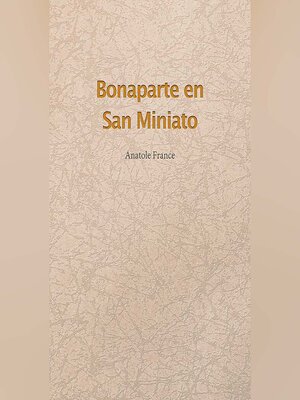 cover image of Bonaparte en San Miniato